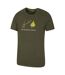 Mens may the forest be with you t-shirt khaki green Mountain Warehouse-3