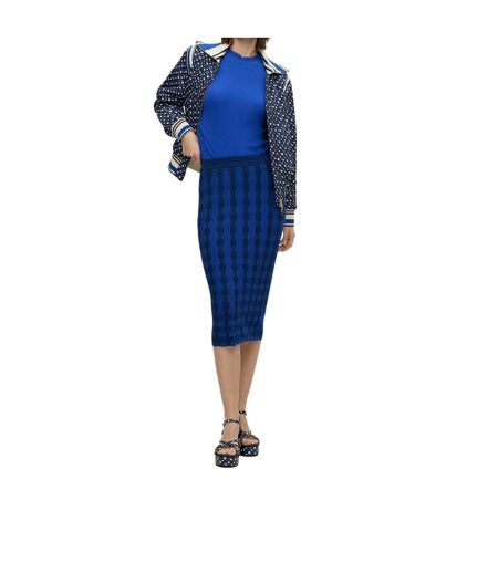 Jupe Mi-longue Motif/style À Motifs Femme Bleu Noir Boss