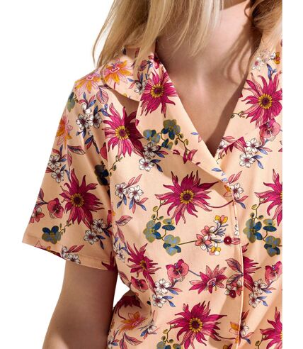 Pyjama short chemise manches courtes Flowers Lisca Cheek