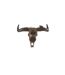 Crâne Déco Murale Papillons 30cm Marron-2