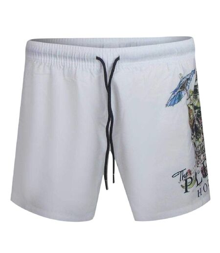 Short De Bain Motif/style Logo Crâne Homme Blanc Philipp Plein