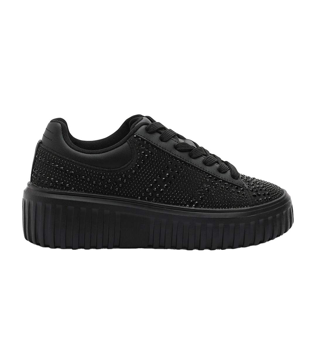 Baskets Motif/style Strass Femme Noir Where´s That From-2