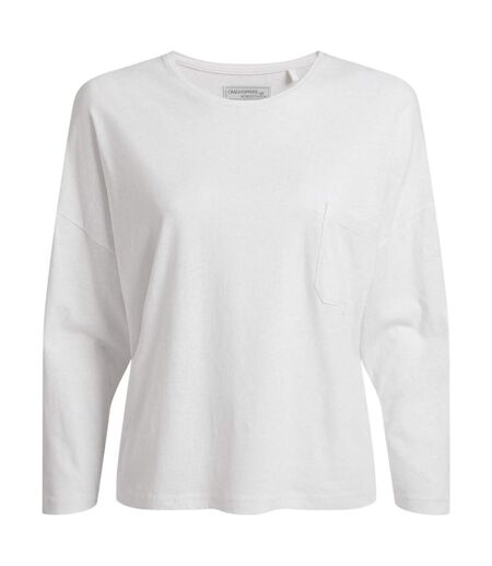 T-shirt Uni Manches Longues Emere Femme Blanc Craghoppers