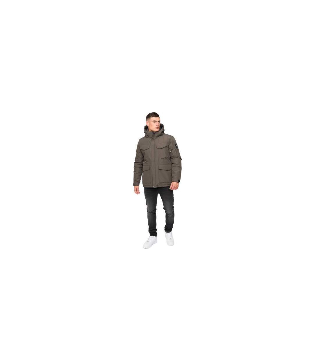 Veste Plentons Homme Olive Crosshatch-1