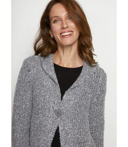 Long gilet à capuche