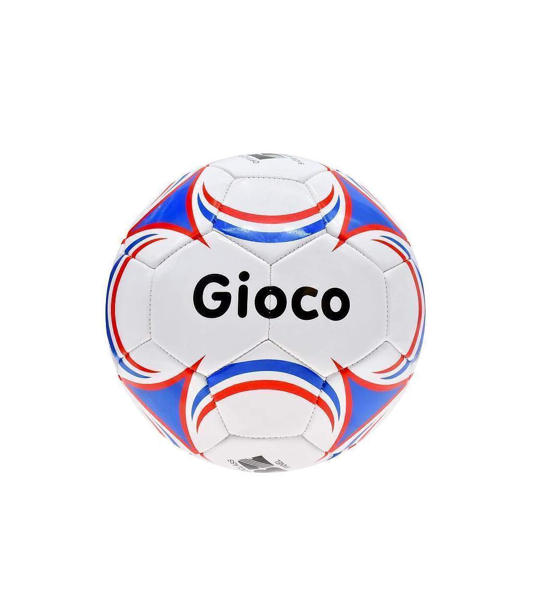 Ballon de foot taille 4 blanc / bleu / rouge Gioco