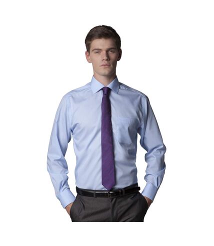 Kustom Kit Mens Premium Non Iron Long Sleeve Shirt (Light Blue)