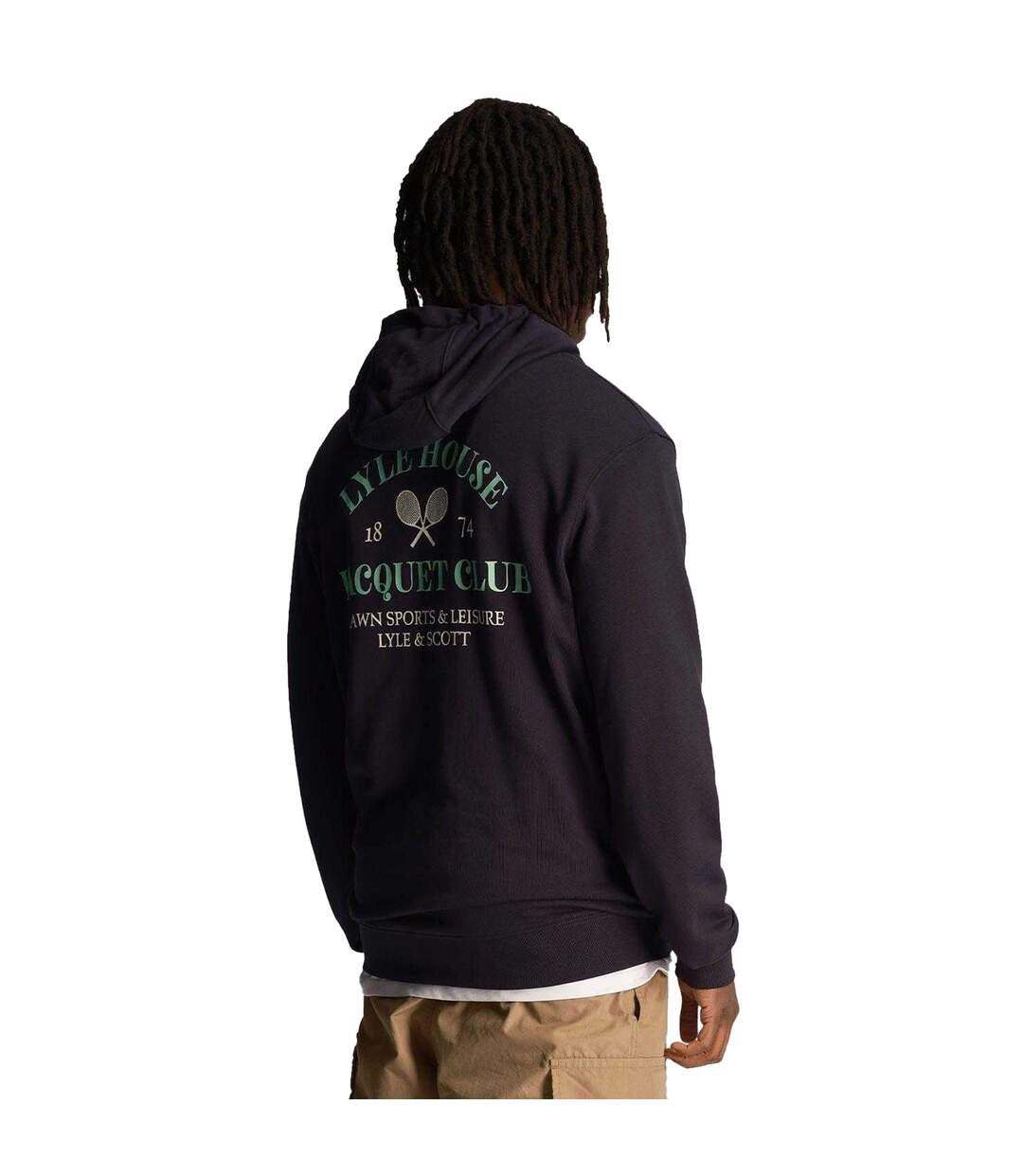 Sweat À Capuche Style Graphique Racquet Club Homme Bleu Marine Lyle & Scott-3
