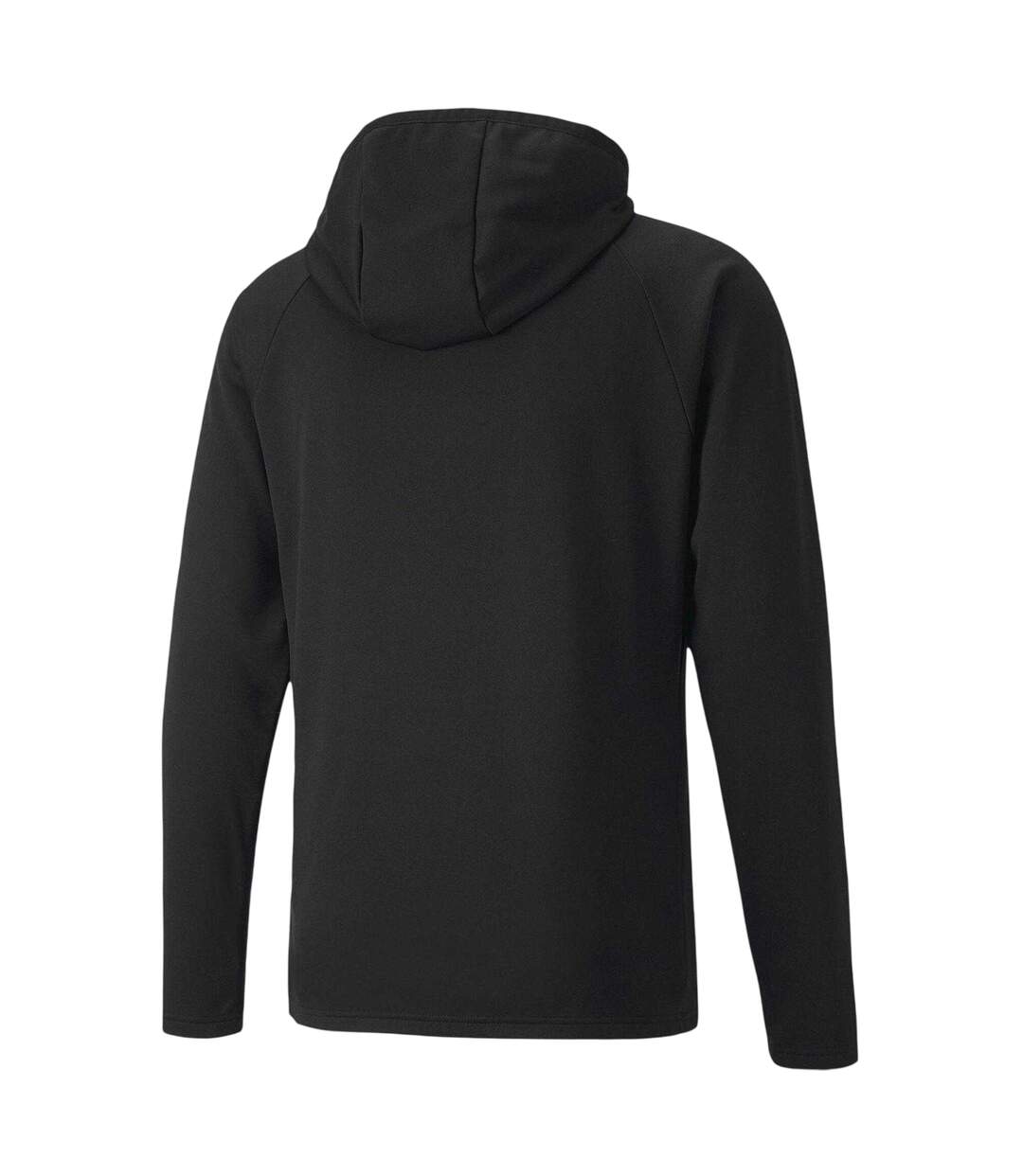 Mens Teamliga Quarter Zip Training Hoodie Black White Puma-2