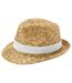 Chapeau d´été pricus adulte naturel / blanc Floso-1
