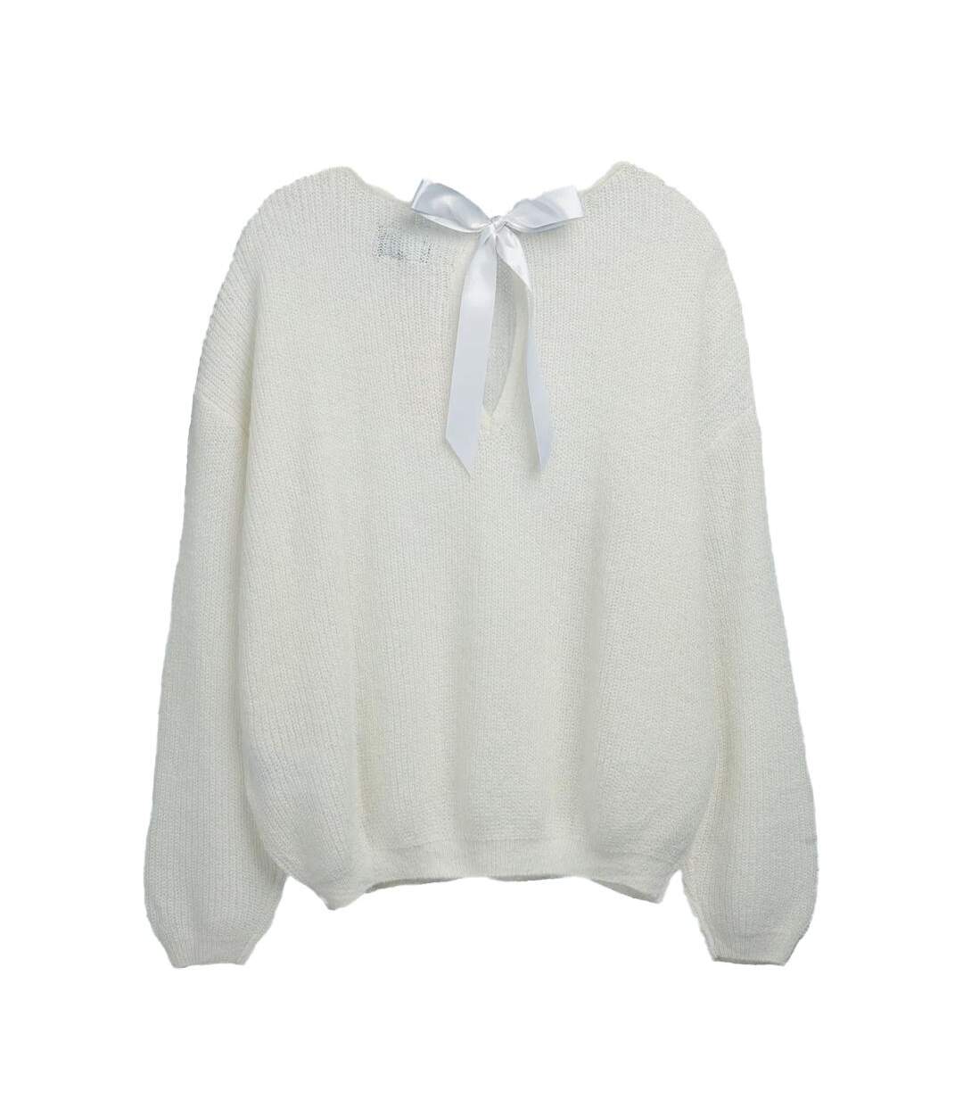 Pull blanc femme teddy smith mady - l-2