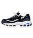 Womens/ladies Mesh Trainers Black Blue Skechers-2