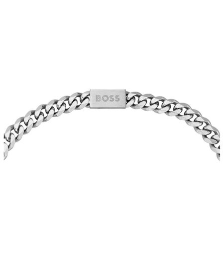 Mens Ion Plated Necklace One Size Silver Boss
