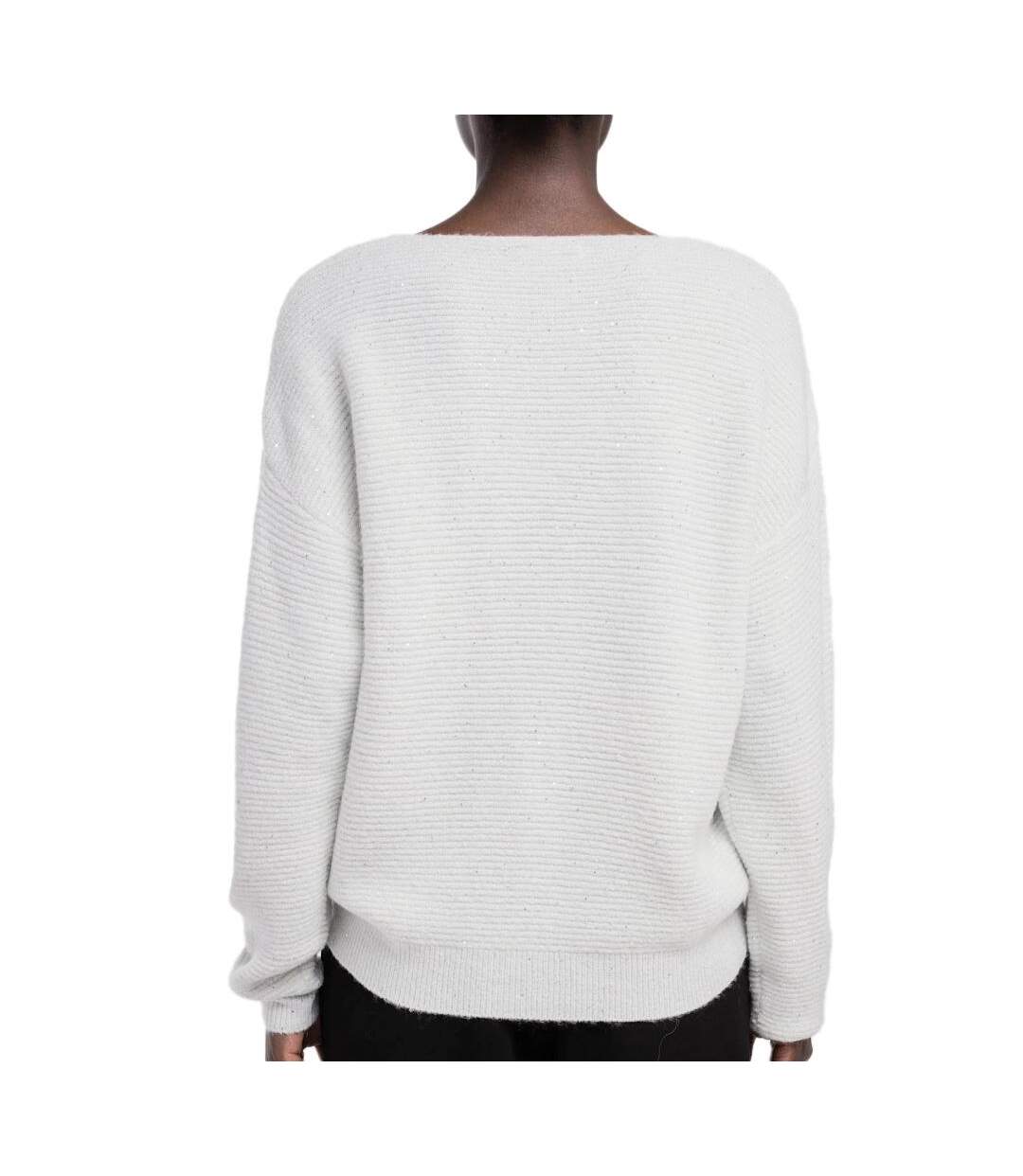 Pull à paillette blanc femme teddy smith prachel-2