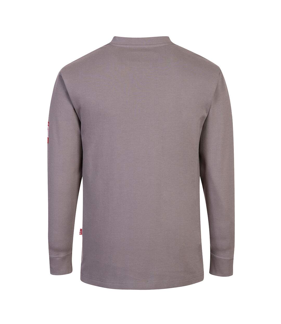 Mens flame resistant henley t-shirt grey Portwest-2