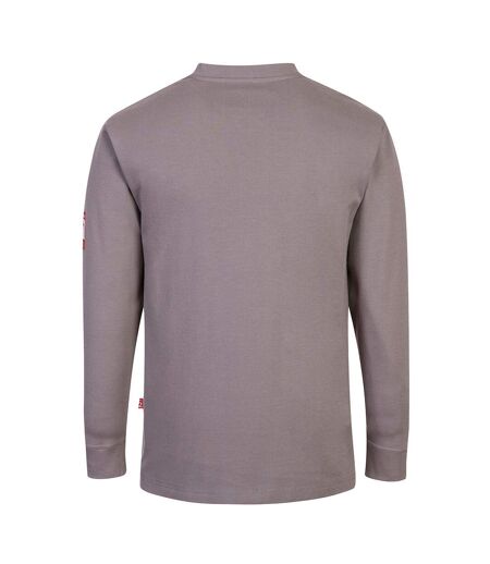 Mens flame resistant henley t-shirt grey Portwest