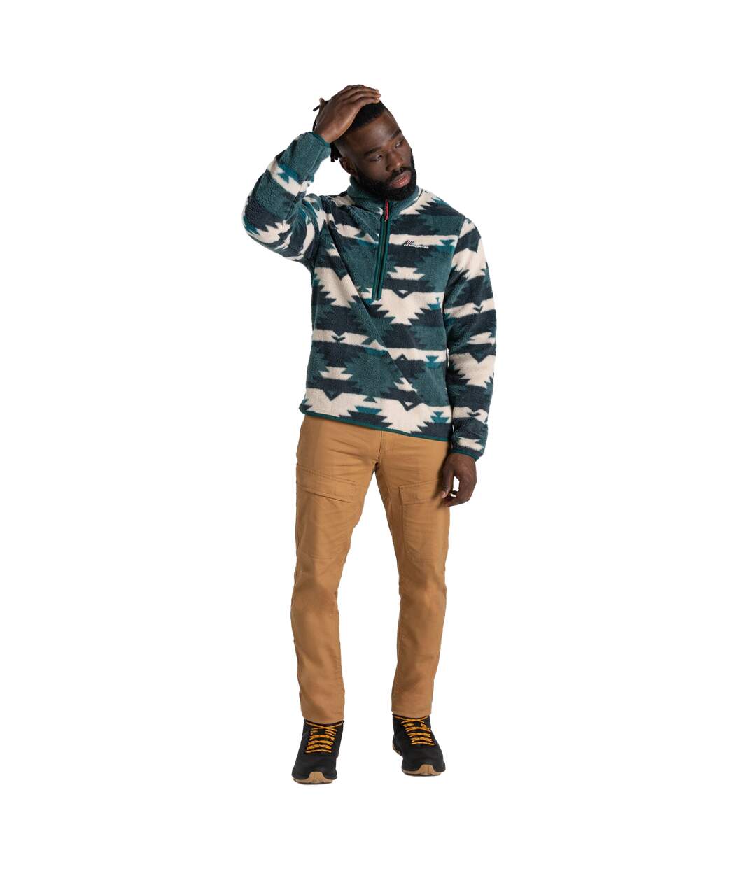 Mens Tatton Ii Half Zip Fleece Top Dark Viridian Craghoppers-4