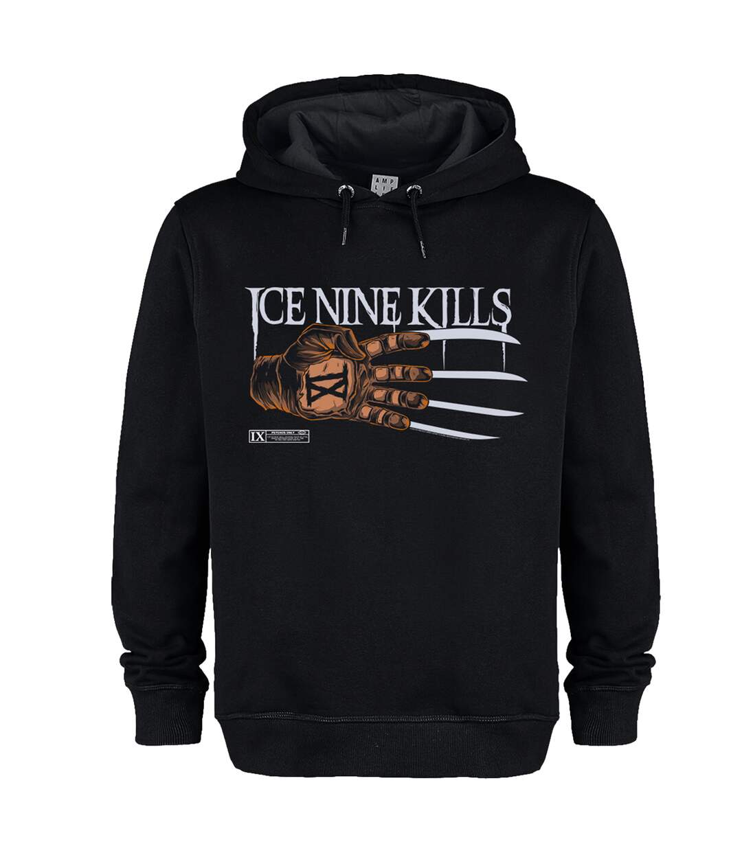 Unisex Adult Silver Scream Ice Nine Kills Hoodie Black Amplified-1