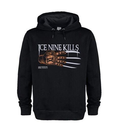 Unisex Adult Silver Scream Ice Nine Kills Hoodie Black Amplified