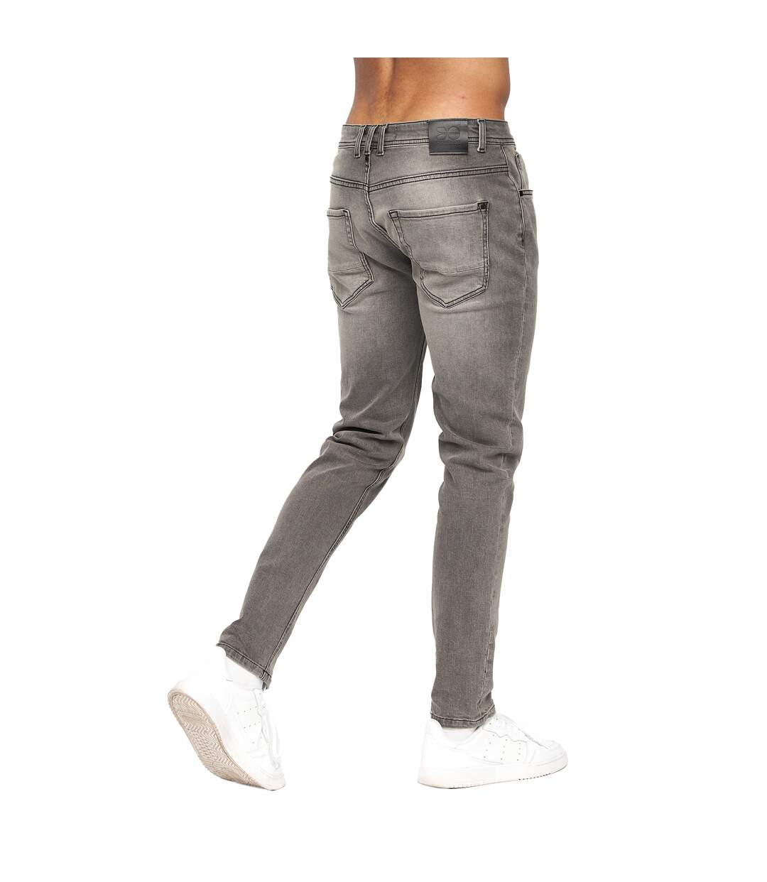 Jean Malcolm Homme Gris Délavé Clair Crosshatch-2