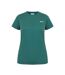 Womens/ladies Plain Crew Neck Fitted T-shirt Forest Green Slazenger-1
