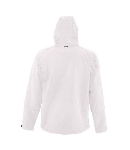 Mens Replay Hooded Soft Shell Jacket White SOLS