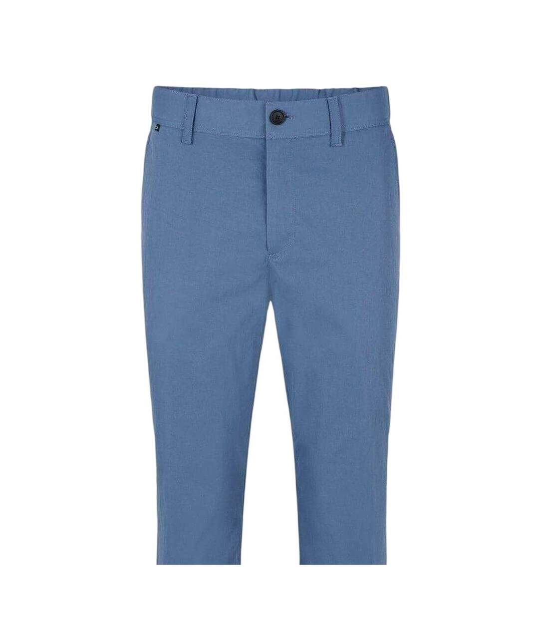 Mens Perin Plain Trousers Bright Blue Boss-2