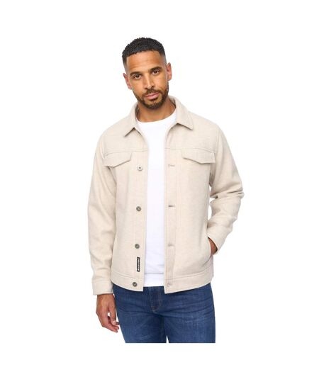 Mens Earnshaw Overshirt Ecru Bewley & Ritch