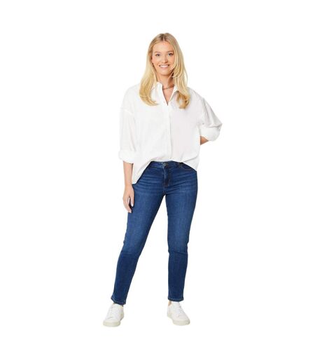 Womens/ladies Comfort Stretch Slim Jeans Mid Wash Dorothy Perkins