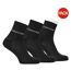 Pack Of 3  Womens/ladies Logo Crew Socks  Black Calvin Klein-1