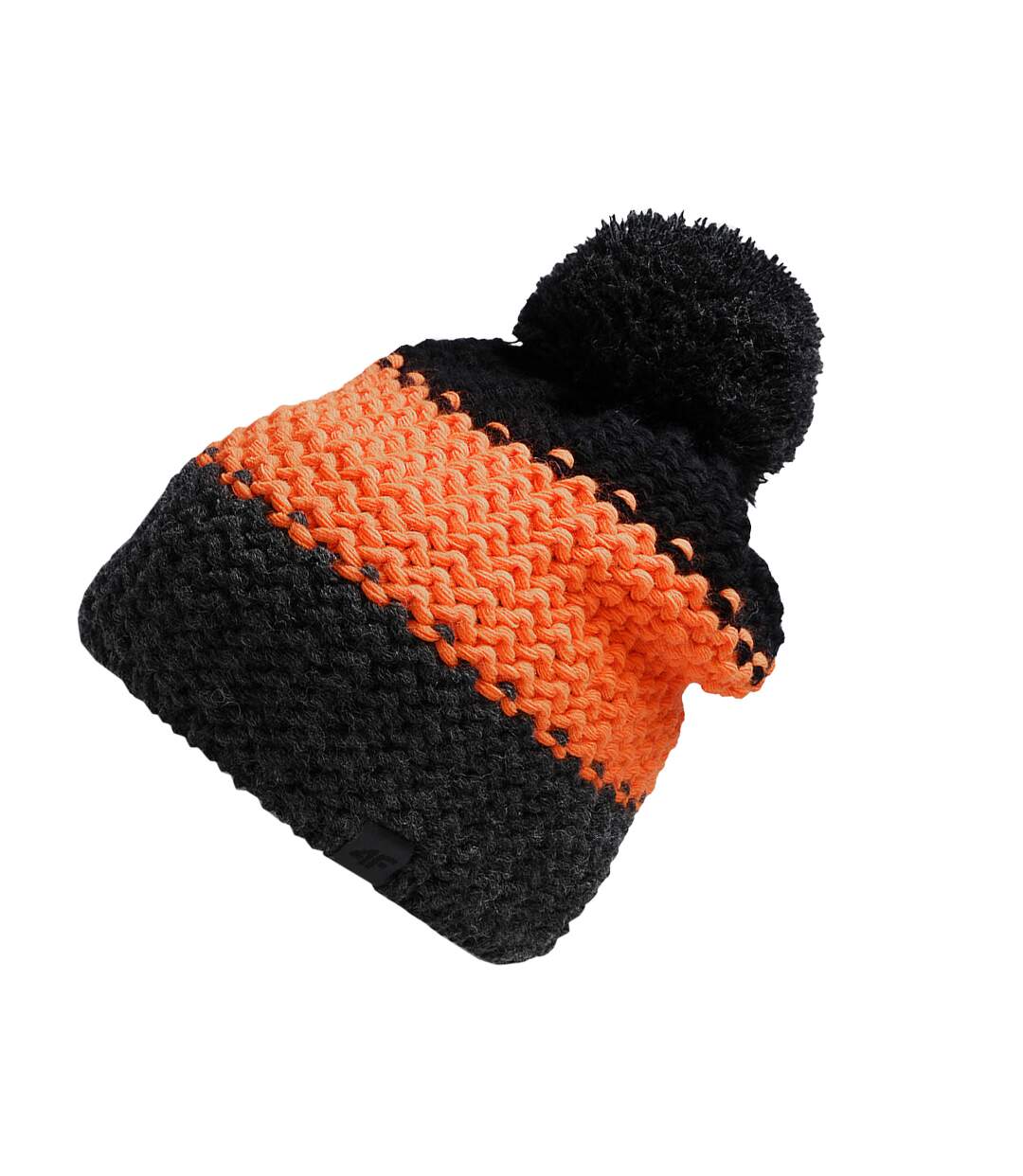 Bonnet Motif/style Logo Hjz22 Noir Orange 4F-2