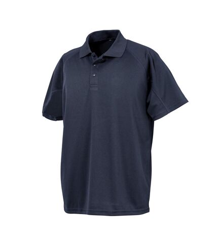 Spiro Impact Mens Performance Aircool Polo T-Shirt (Navy Blue)