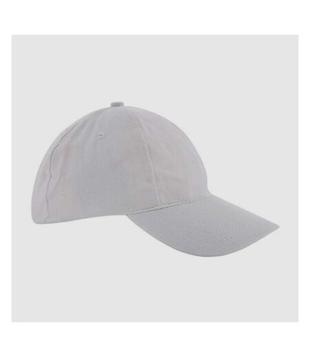Casquette de baseball en coton brossé pour enfants et adolescents blanc L-Merch