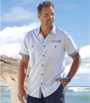 Gestreept popeline overhemd West Island Atlas For Men