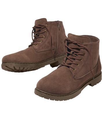 Boots Zippés Marron