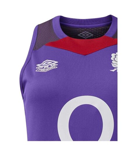 Débardeur Sans Manches Motif/style Rugby Angleterre Femme Rose Violet Rouge Umbro