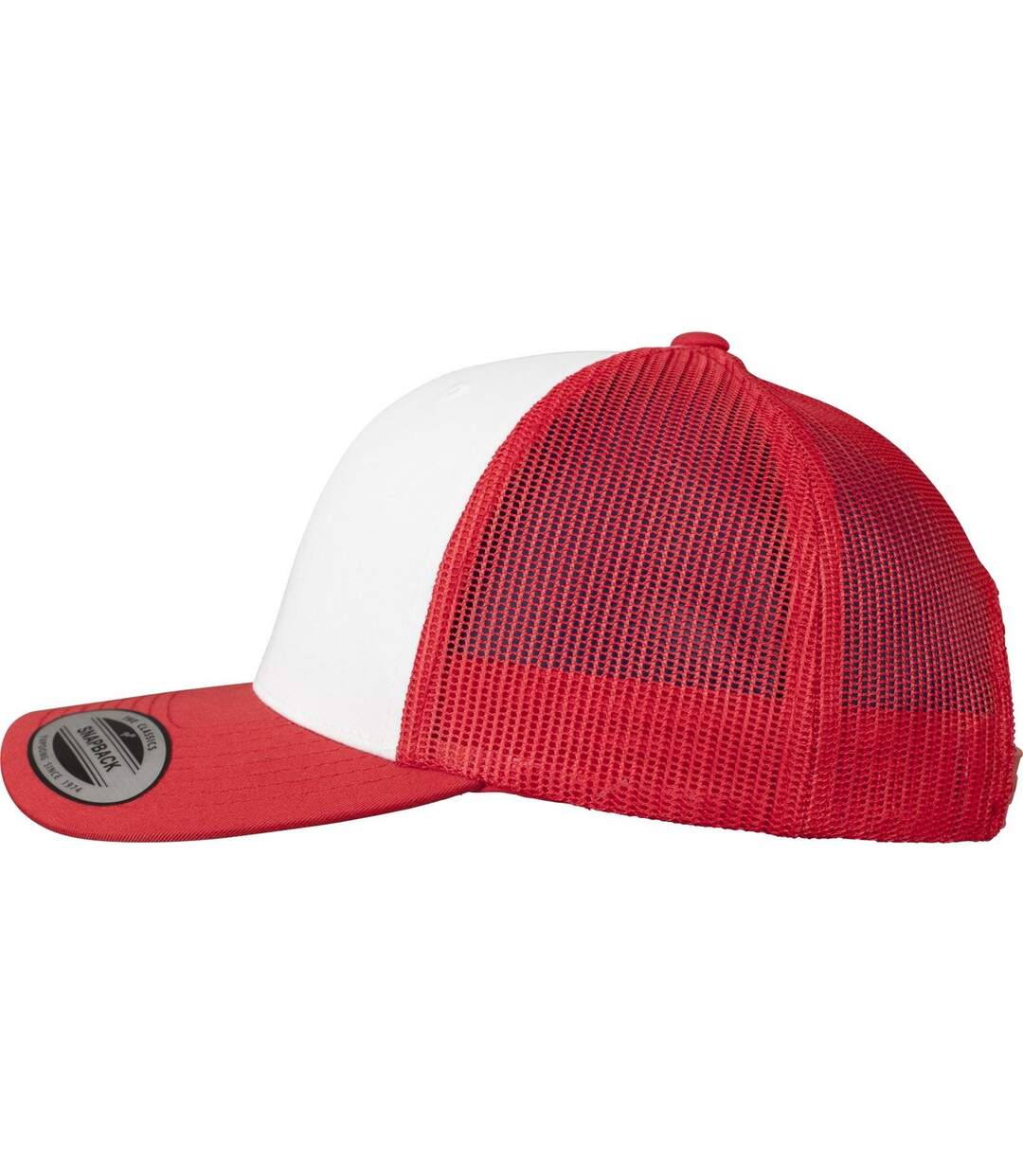 Casquette Trucker The Classic Retro Blanc Rouge Yupoong-3