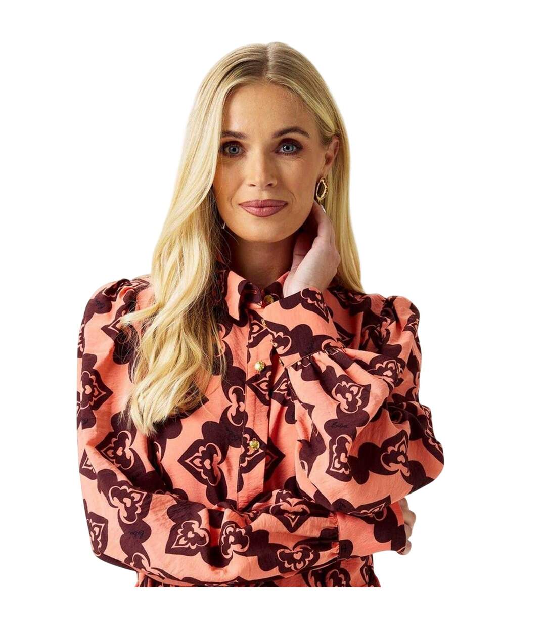 Robe Chemise Archive Femme Rose Noir Biba-4
