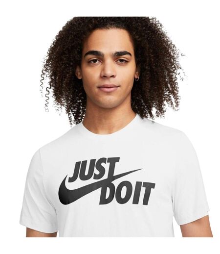 T-shirt Motif/style Swoosh Just Do It Homme Blanc Noir Nike