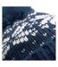 Beechfield Unisex Fair Isle Snowstar Winter Beanie Hat (French Navy / White) - UTRW2029-3