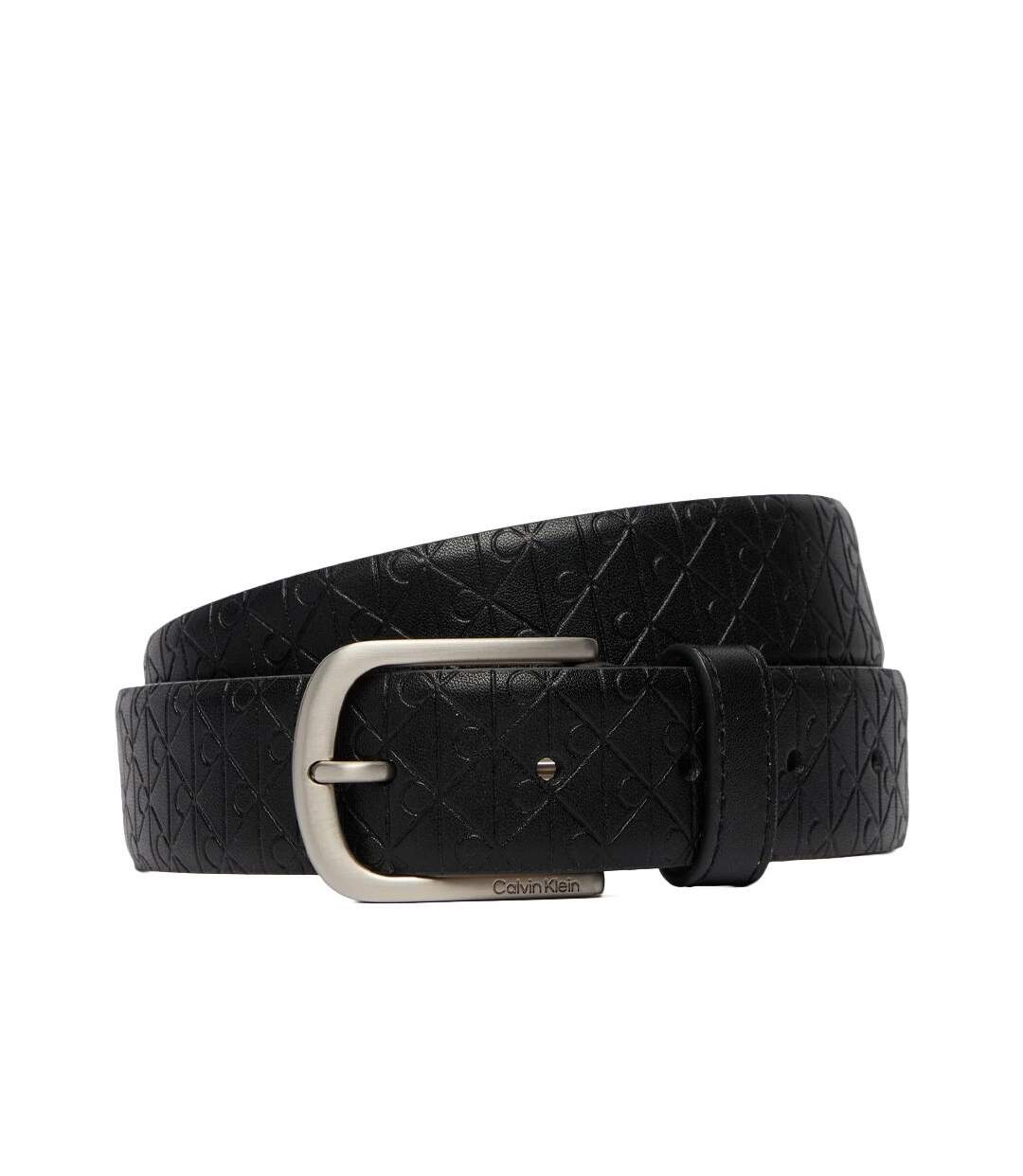 Ceinture noir homme calvin klein jeans casual pin buckle-1