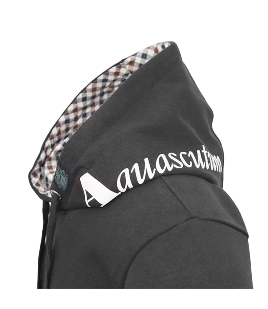 Mens London Embroidered Logo Hooded Sweatshirt Black Aquascutum-3