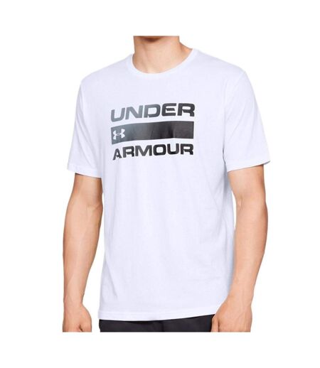 T-shirt blanc homme under armour team issue - l