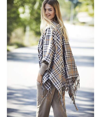 Poncho Camel Cuadros COMPLEMENTOS Selmark