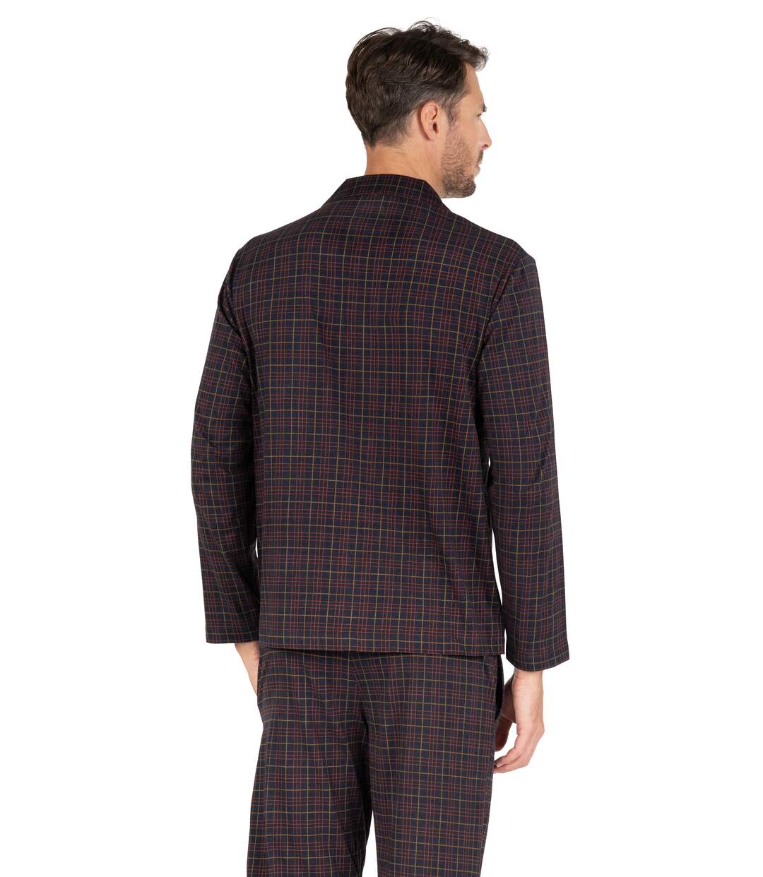 Pyjama long col ouvert homme L'écossais Eminence-2