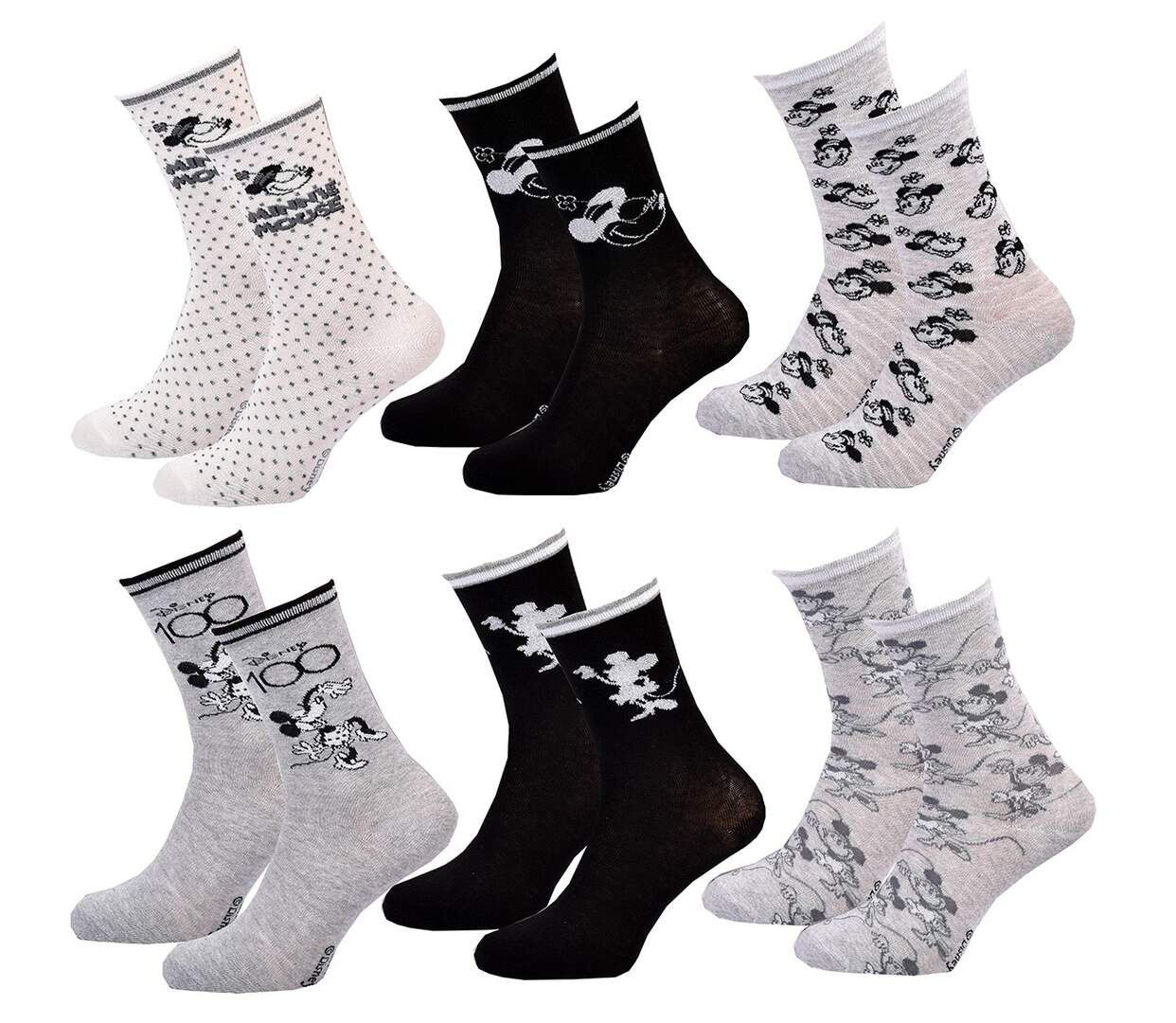 Chaussettes Pack Femme DISNEY MINNIE Pack de 6 Paires 0443-1