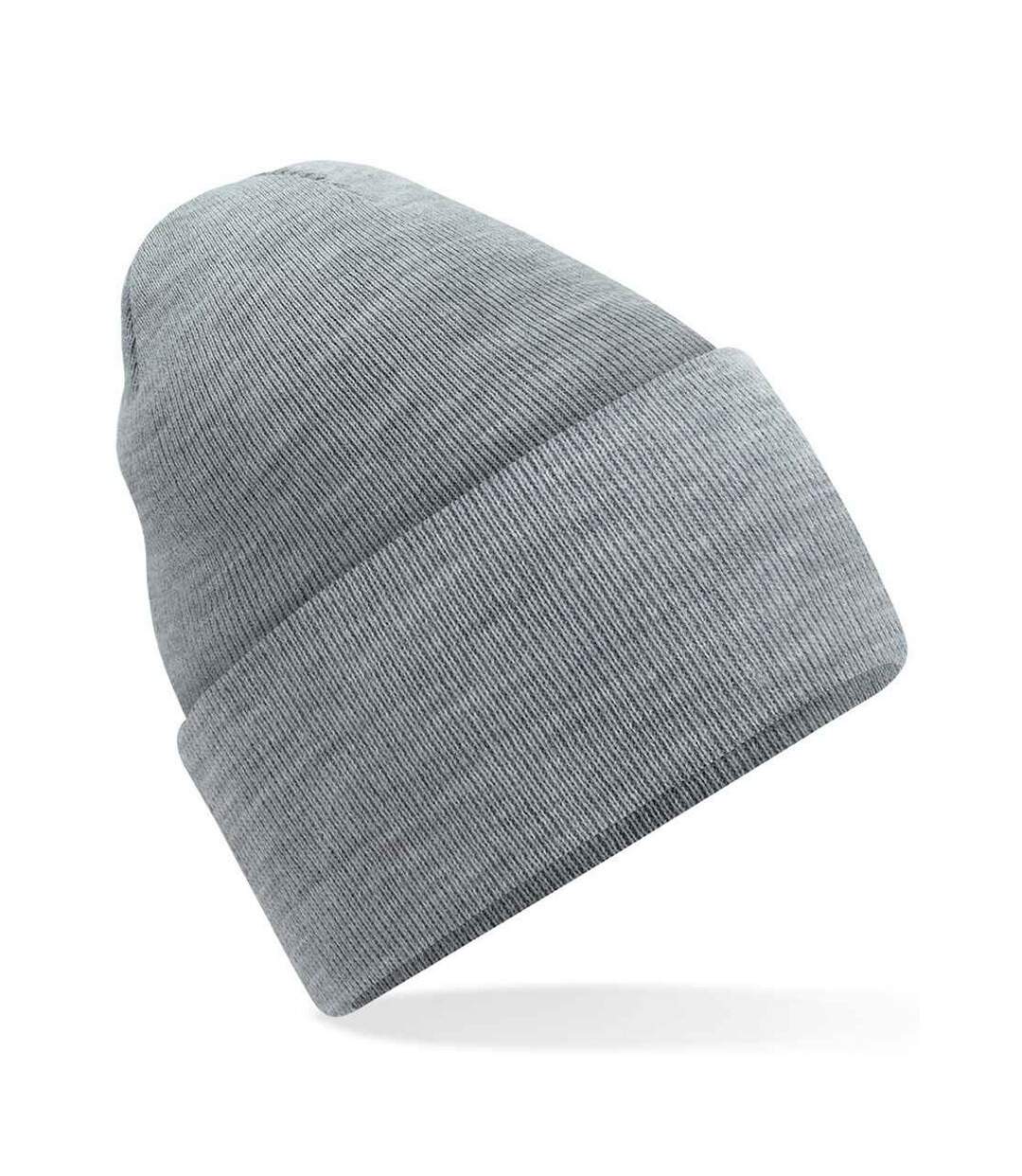 Unisex adult original recycled deep cuffed beanie ash Beechfield-1