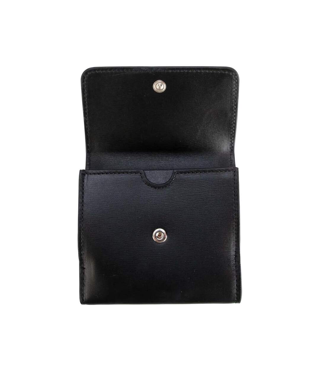 Cash Inside Jitney French Leather Wallet One Size Black Off White-2
