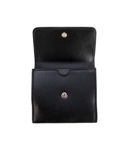 Cash Inside Jitney French Leather Wallet One Size Black Off White