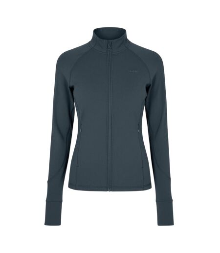 Womens/ladies Core Fitness Track Top Charcoal USA Pro